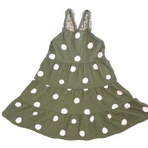 Girls Polka Dot Tiered Dress 3T
